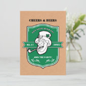 Funny Leprechaun St. Patrick's Day Party Kaart (Staand voorkant)
