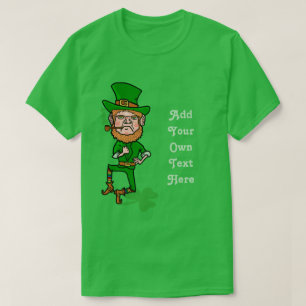 Funny Leprechaun St Patricks Day Persoonlijke teks T-shirt