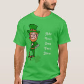 Funny Leprechaun St Patricks Day Persoonlijke teks T-shirt (Voorkant)