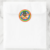 Funny leprechaun St Patrick's day Ronde Sticker (Tas)