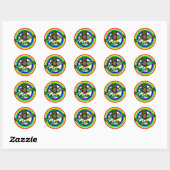 Funny leprechaun St Patrick's day Ronde Sticker (Vel)