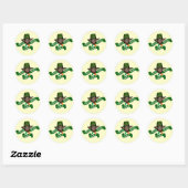 Funny leprechaun St Patrick's day Ronde Sticker (Vel)