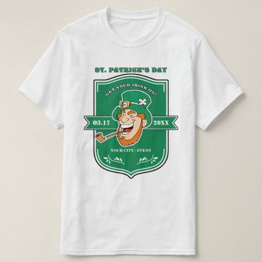 Funny Leprechaun St. Patrick's Day T-shirt (Design voorkant)