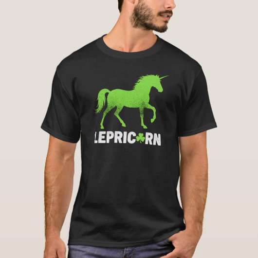 Funny Lepricorn St Paddy's Unicorn Art T-shirt (Voorkant)