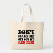 Funny leraar grote tote bag (Voorkant)