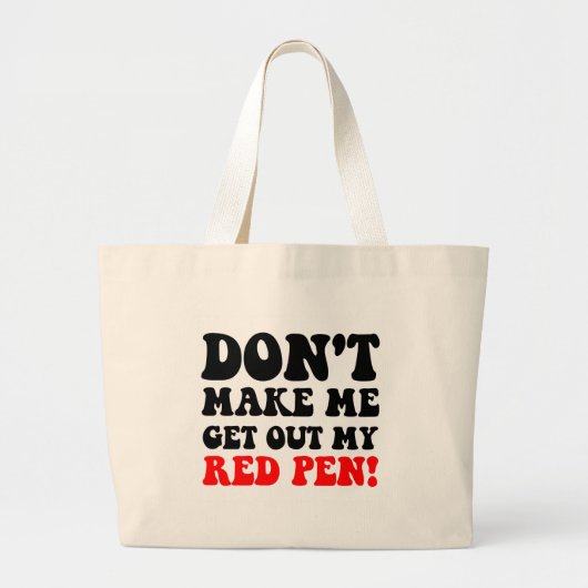 Funny leraar grote tote bag (Voorkant)