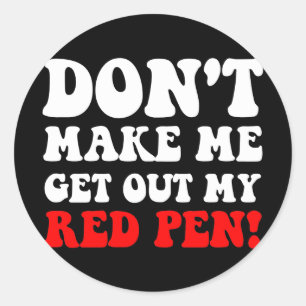 Funny leraar ronde sticker