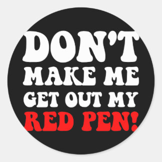 Funny leraar ronde sticker