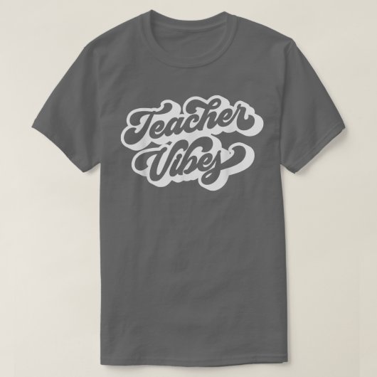 Funny leraar vibes Retro leraar T-shirt (Design voorkant)