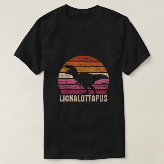 Funny Lesbian Lickalottapus Dinosaurs LGBTQ Pride T-shirt (Design voorkant)