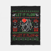 Funny Let It Flow Anatomy Heart Cardiac Nurse Grou Fleece Deken (Voorkant)