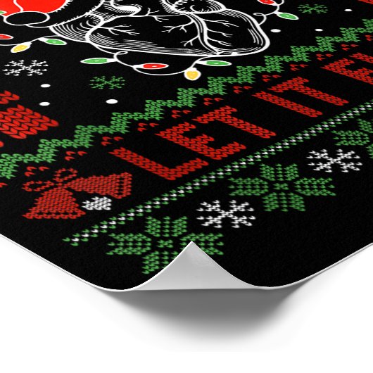 Funny Let It Flow Anatomy Heart Cardiac Nurse Grou Poster (Hoek)