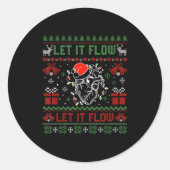 Funny Let It Flow Anatomy Heart Cardiac Nurse Grou Ronde Sticker (Voorkant)