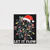 Funny Let It Flow Anatomy Heart Cardiac Nurse Sant Kaart (Voorkant)