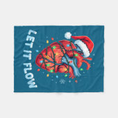 Funny Let It Flow Heart Anatomy Nurse Christmas  Fleece Deken (Voorkant (Horizontaal))