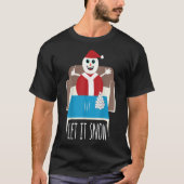 Funny Let it Sneeuwman Verwijderde Ban Drug Refere T-shirt (Voorkant)