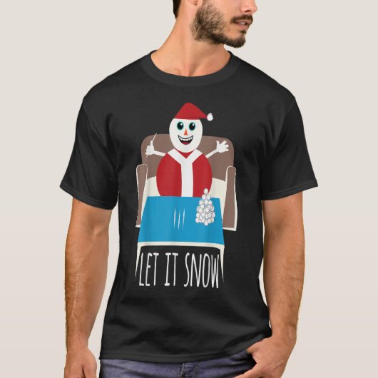 Funny Let it Sneeuwman Verwijderde Ban Drug Refere T-shirt (Voorkant)