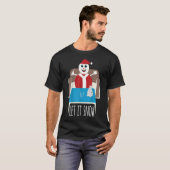 Funny Let it Sneeuwman Verwijderde Ban Drug Refere T-shirt (Voorkant volledig)