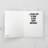 Funny Let Kamala Finish Birthday Kaart (Binnen)