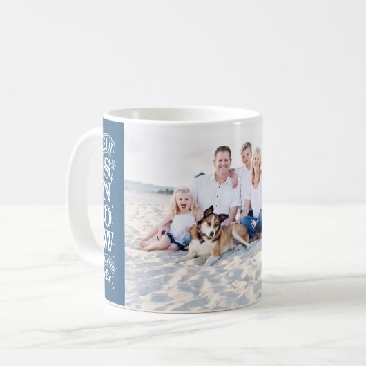 Funny Let op sneeuw voor de kerstfoto Koffiemok (Voorkant links)