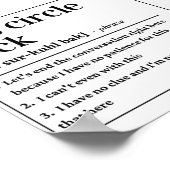 Funny Let's cirkel achter definitie Poster (Hoek)