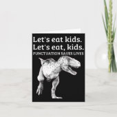 Funny Lets Eat Kinder Punctuation bewaart levende  Kaart (Voorkant)