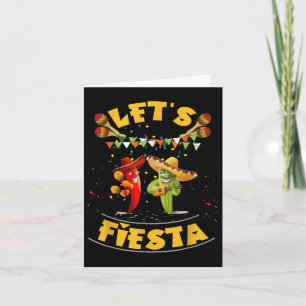 Funny Lets Fiesta Cinco de Mayo Mannen Vrouwen Kin Kaart