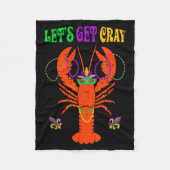Funny Lets Get Cray Crawfish - New Orleans Funny M Fleece Deken (Voorkant)