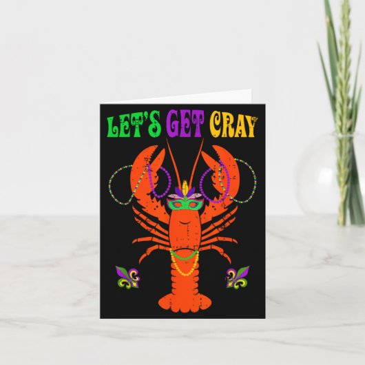 Funny Lets Get Cray Crawfish - New Orleans Funny M Kaart (Voorkant)