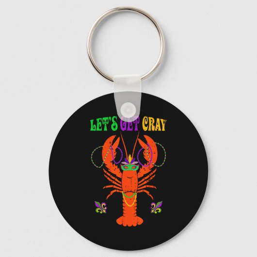 Funny Lets Get Cray Crawfish - New Orleans Funny M Sleutelhanger (Voorkant)