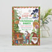 Funny Let's Get Elfed Up Christmas Party Kaart (Staand voorkant)