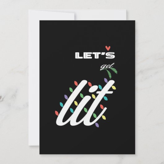 Funny Let's Get Lit Holiday Family Love Feestdagenkaart (Voorkant)