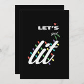 Funny Let's Get Lit Holiday Family Love Feestdagenkaart (Voorkant / Achterkant)
