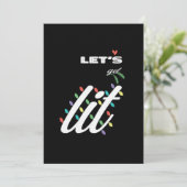 Funny Let's Get Lit Holiday Family Love Feestdagenkaart (Staand voorkant)
