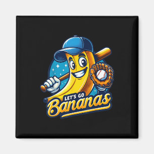 Funny Lets Go Bananas Schattigee Banaan Fruit Love Magneet