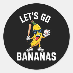Funny Lets Go Bananas Schattigee Banaan Fruit Love Ronde Sticker