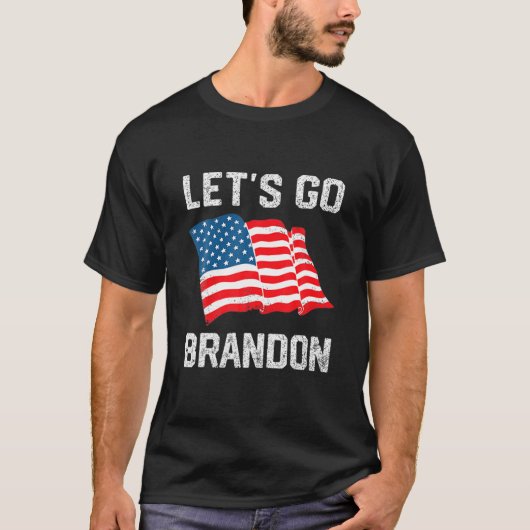 Funny Let's Go Branson Brandon Conservative Anti L T-shirt (Voorkant)