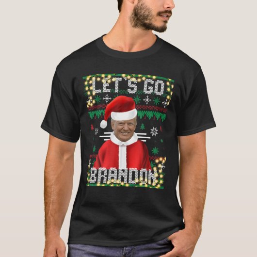 Funny Let's Go Branson Brandon Ugly KerstSwea T-shirt (Voorkant)