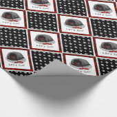 Funny Let's Go! for a Walk Pekingese Dog (black) Cadeaupapier (Hoek)