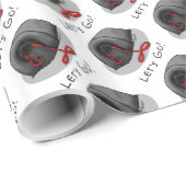 Funny Let's Go! for a Walk Pekingese Dog (black) Cadeaupapier (Rol Hoek)