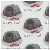 Funny Let's Go! for a Walk Pekingese Dog (black) Stof (Close Up)