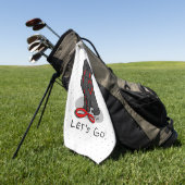 Funny Let's Go! Walk Affenpinscher (Black Natural) Golfhanddoek (Groen)
