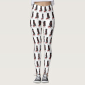 Funny Let's Go! Walk Affenpinscher (Black Natural) Leggings (Voorkant)