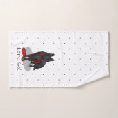 Funny Let's Go! Walk Belgian Sheepdog (black 1) Bad Handdoek (Handdoek)