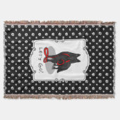 Funny Let's Go! Walk Belgian Sheepdog (black 1) Deken (Voorkant)