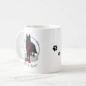 Funny Let's Go! Walk Belgian Sheepdog (black 1) Koffiemok (Voorkant links)