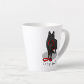 Funny Let's Go! Walk Belgian Sheepdog (black 1) Latte Mok (Rechterhoek)
