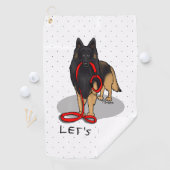 Funny Let's Go! Walk Belgian Tervuren (original) Golfhanddoek (Insitu)