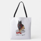Funny Let's Go! Walk Belgian Tervuren (original) Tote Bag (Voorkant)