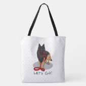 Funny Let's Go! Walk Belgian Tervuren (original) Tote Bag (Achterkant)